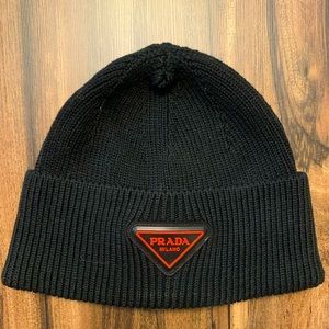 PRADA ribbed beanie, authentic.